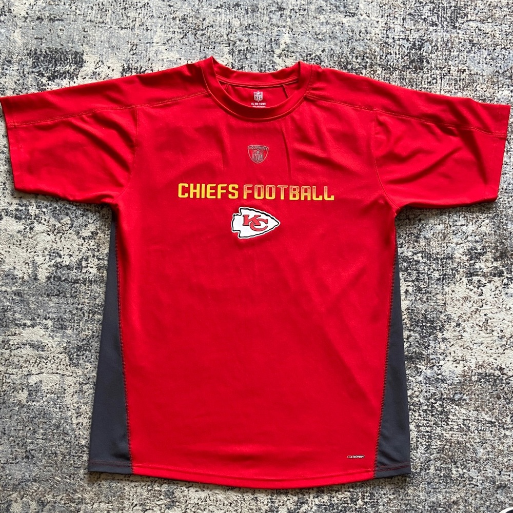 NFL Chiefs Red and Yellow Football Tee